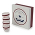 Lexington - Set of 4 Egg cups - White with Red Stripe