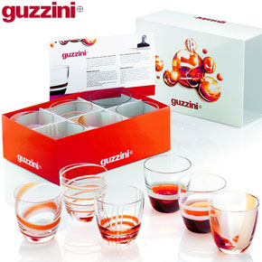 Guzzini Set of 6 Table Art Glasses