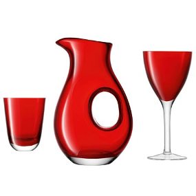 Milo Glassware, Red Tumbler (Set of 4)
